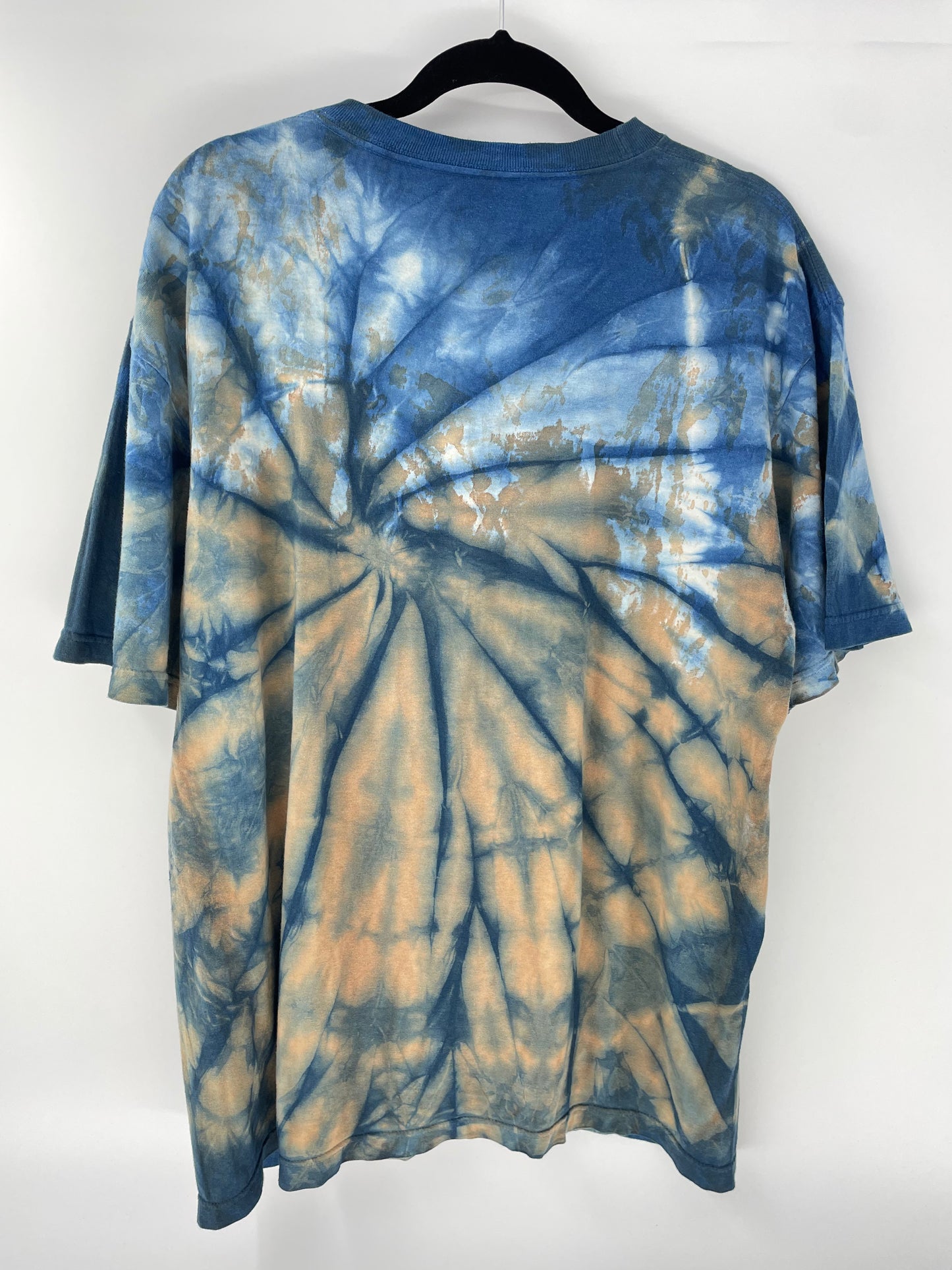 藍染め×柿渋染めTシャツ Lサイズ