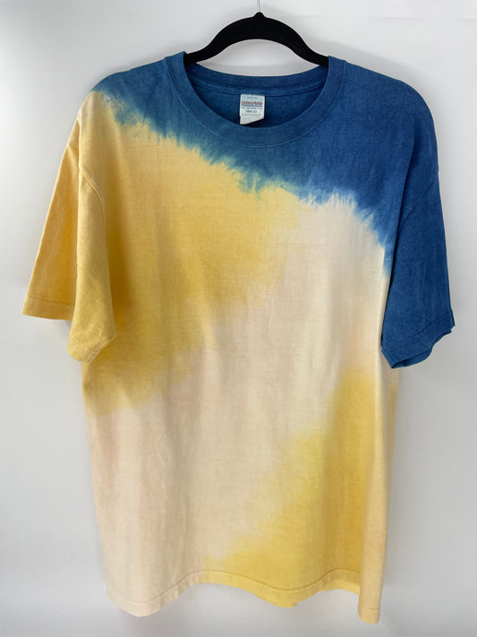藍染め×草木染め　Ｔシャツ　Ｌサイズ