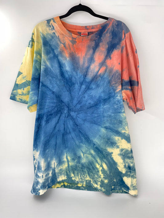 藍染め×草木染め　Ｔシャツ　XXLサイズ